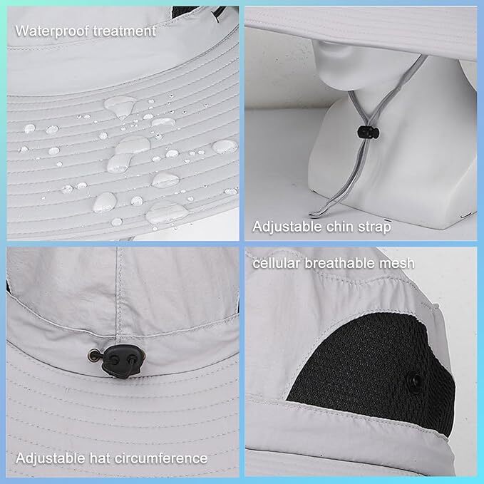 Solar & USB Powered Fan Outdoor Fishing Hat Sunscreen Sun Hat with Dual Fan New