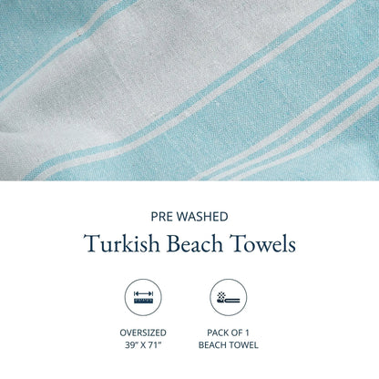 LANE LINEN Lightweight Soft Modern Flat-Weave XL Beach Towel (39"X71") - 2026 Summer, Breathable, Quick Dry, Sand-Free, Pre-Washed, 70% Cotton, 40+ Designs, Multi-Pack Option, for Pool & Travel, Lightweight Soft Towel