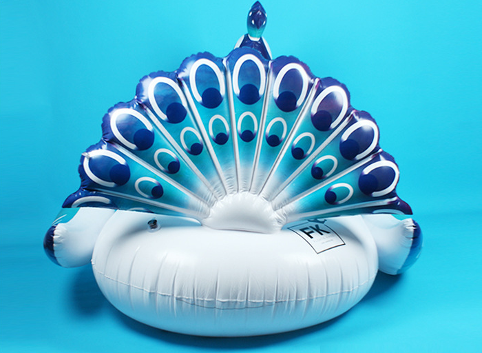 Inflatable Peacock Pool Float and Lounge Raft