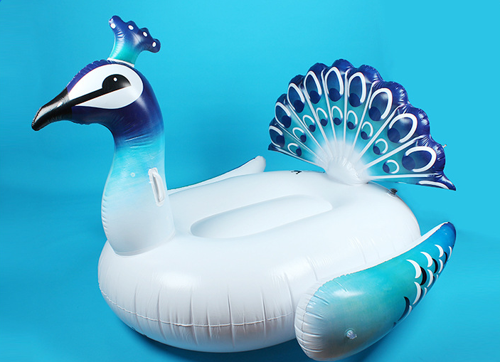 Inflatable Peacock Pool Float and Lounge Raft