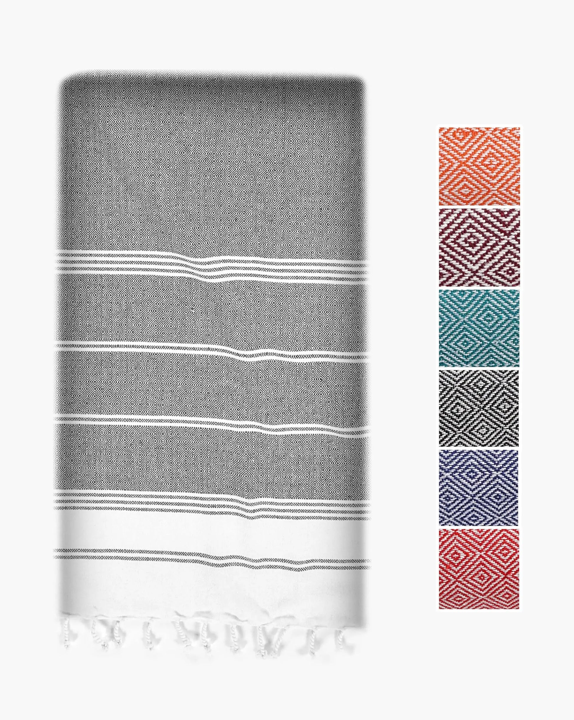 LANE LINEN Lightweight Soft Modern Flat-Weave XL Beach Towel (39"X71") - 2026 Summer, Breathable, Quick Dry, Sand-Free, Pre-Washed, 70% Cotton, 40+ Designs, Multi-Pack Option, for Pool & Travel, Lightweight Soft Towel