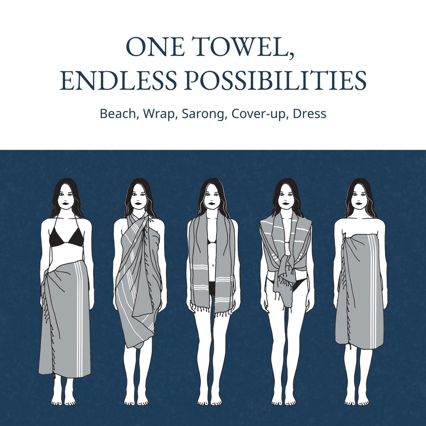 LANE LINEN Lightweight Soft Modern Flat-Weave XL Beach Towel (39"X71") - 2026 Summer, Breathable, Quick Dry, Sand-Free, Pre-Washed, 70% Cotton, 40+ Designs, Multi-Pack Option, for Pool & Travel, Lightweight Soft Towel