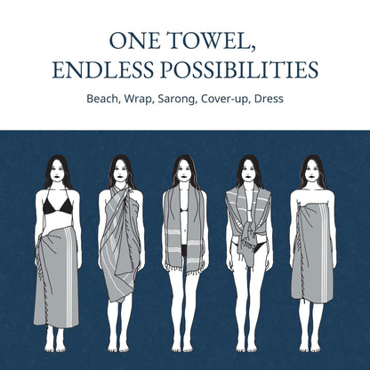 LANE LINEN Lightweight Soft Modern Flat-Weave XL Beach Towel (39"X71") - 2026 Summer, Breathable, Quick Dry, Sand-Free, Pre-Washed, 70% Cotton, 40+ Designs, Multi-Pack Option, for Pool & Travel, Lightweight Soft Towel